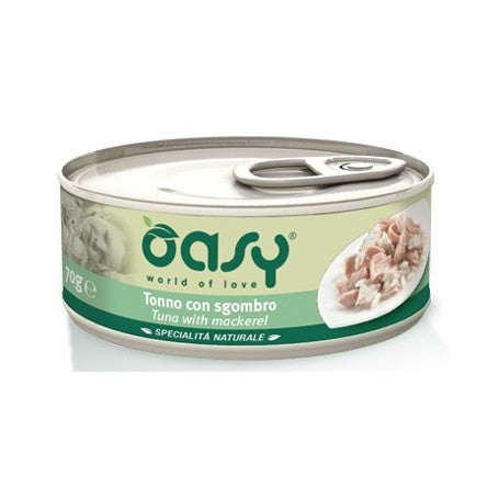 Oasy Specialità Naturale Tonno con Sgombro 70gr Oasy Specialità Naturale Tonno con Sgombro 70gr